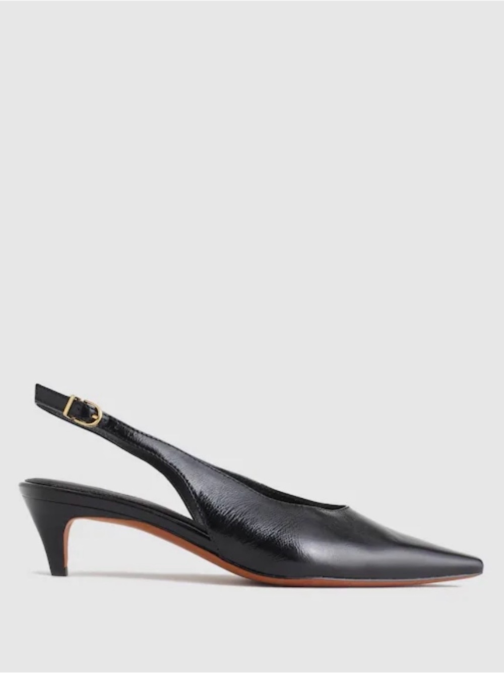 Madewell Emilie Slingback Kitten Heel Pump — Size 8 / True Black